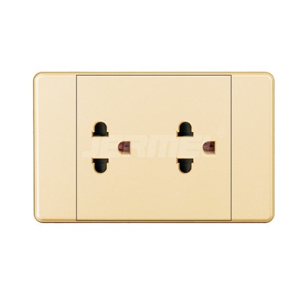 10-16A 110-250V various Silver Series 2 Gang Universal wall Sockets