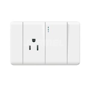 1 gang 1 way Wall Switch With Single Socket IEC Certificated