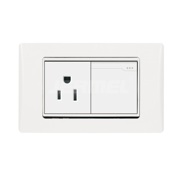 1 gang 1 way Wall Switch With Single Socket IEC Certificated