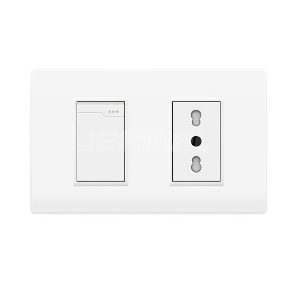 10-16A 110-250V Standard 1 Gang 1 Way Wall Switch+ltalian Socket