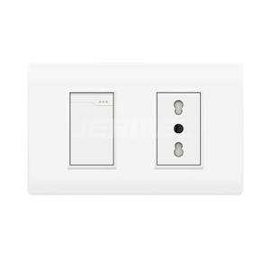 10-16A 110-250V Standard 1 Gang 1 Way Wall Switch+ltalian Socket