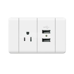 10-16A 110-250V 50/60 Hz 5V 2100mA single socket+usb standard wall switch