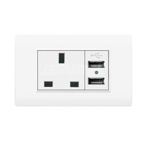 50/60HZ home power 13A square pin socket+ Standard IEC Certificated USB switch