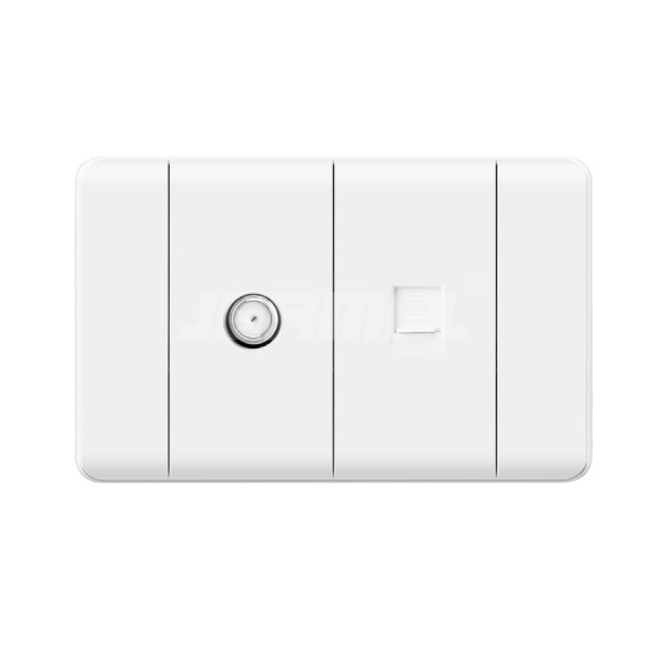 Standard IEC Certificated LAN+Satellite Wall Socket