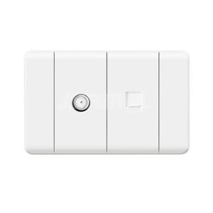 Standard IEC Certificated LAN+Satellite Wall Socket