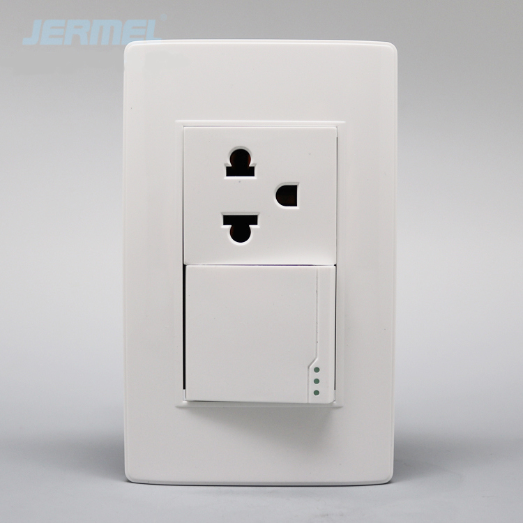 1 gang 2 way switch+universal socket