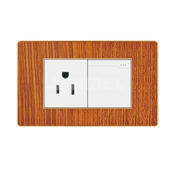 Stain Resistant Socket And Switch Wood Grain Cover Frame