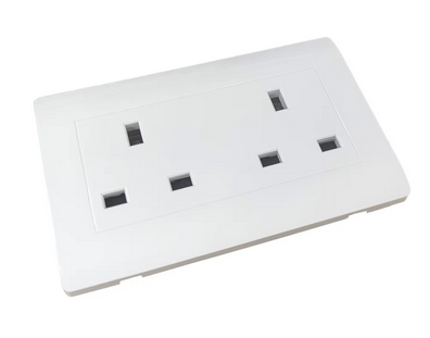 10-20A 110-250V Electric White Series Double 13A Square Pin Socket