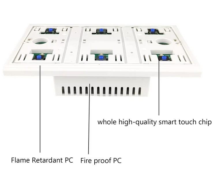 Smart home Alexa Lighting Switch Wall 1/2/3/4 Gang Us Work Skin feeling Wifi Light Touch Switch With Alexa Google Home