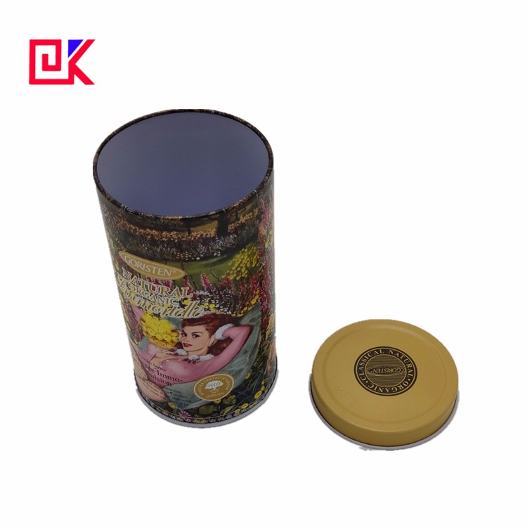 Round Metal Cosmetic Tin Can