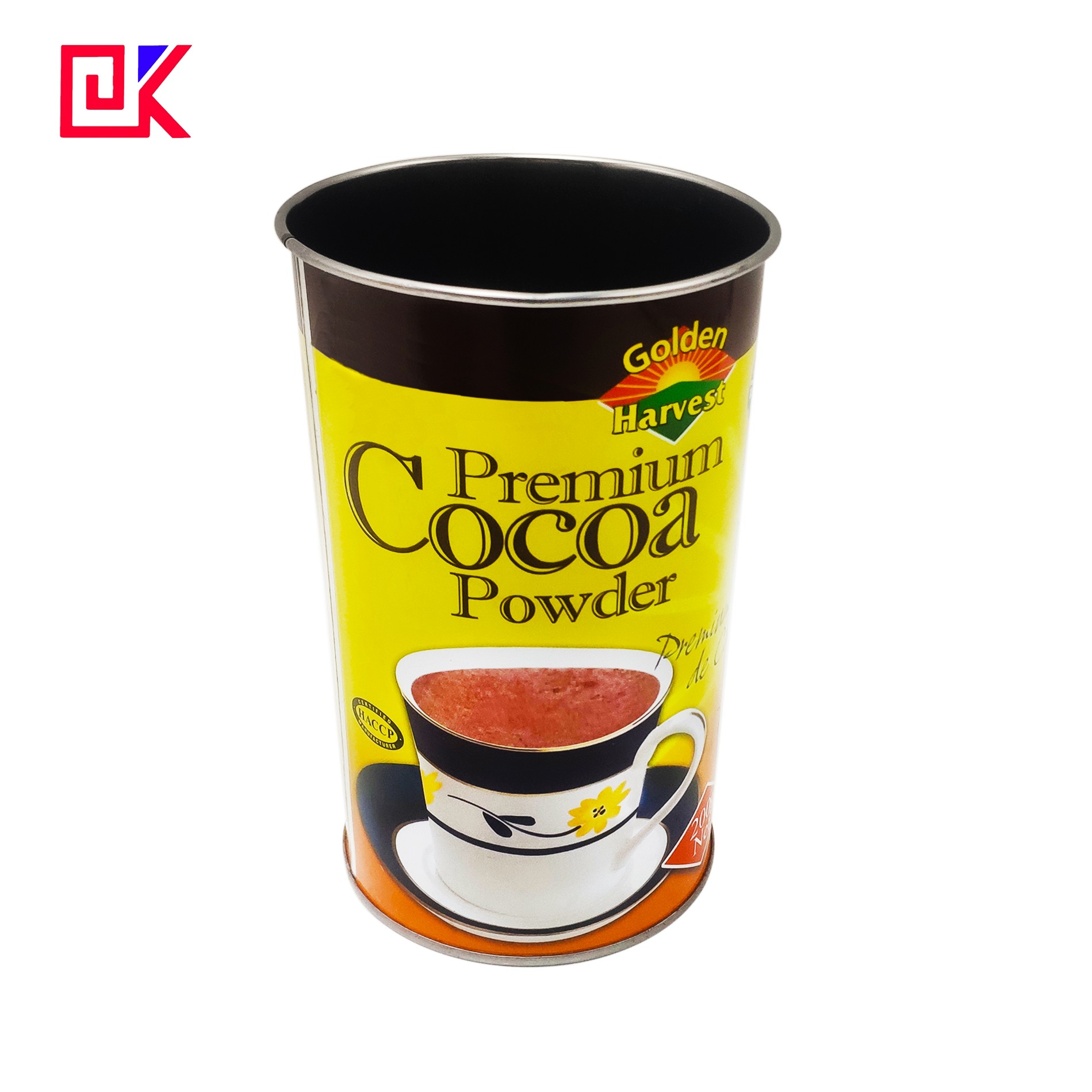 Food Cocoa Powder Tin Cans Tinplate Container