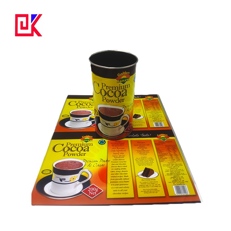 Food Cocoa Powder Tin Cans Tinplate Container