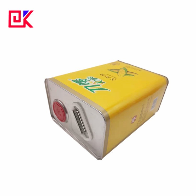 Rectangle Printed Maize Oil Tin Container