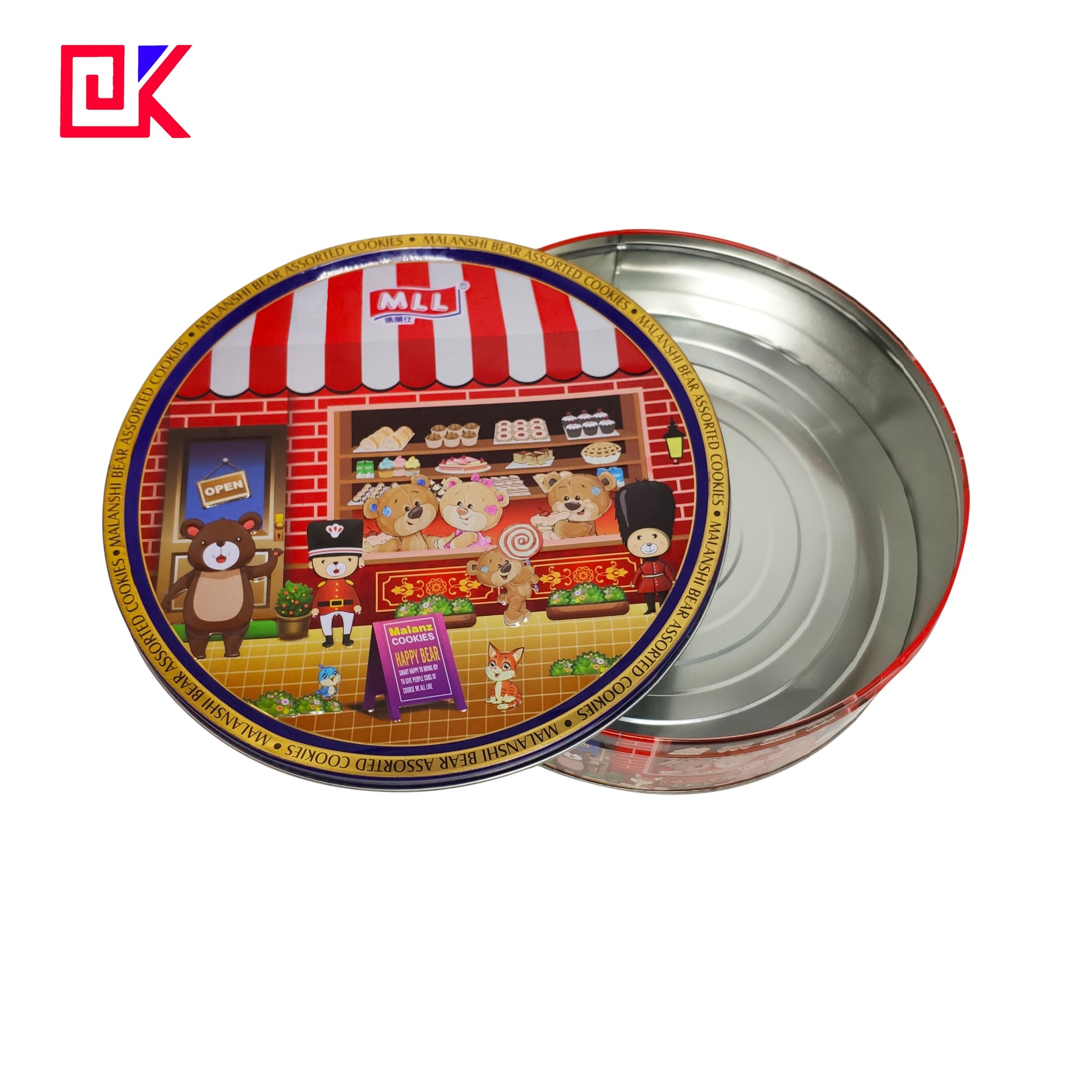 Round Cookie Box Tin Can