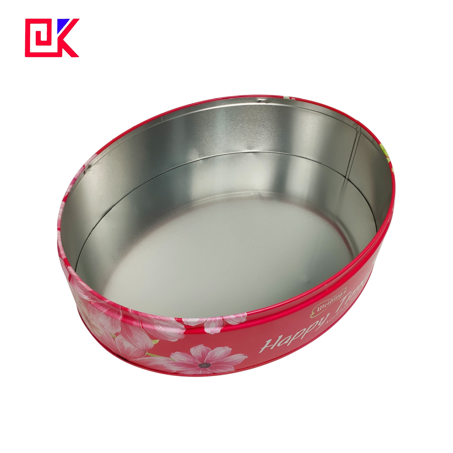 Round Printed Butter Cookie Tin Container Tins