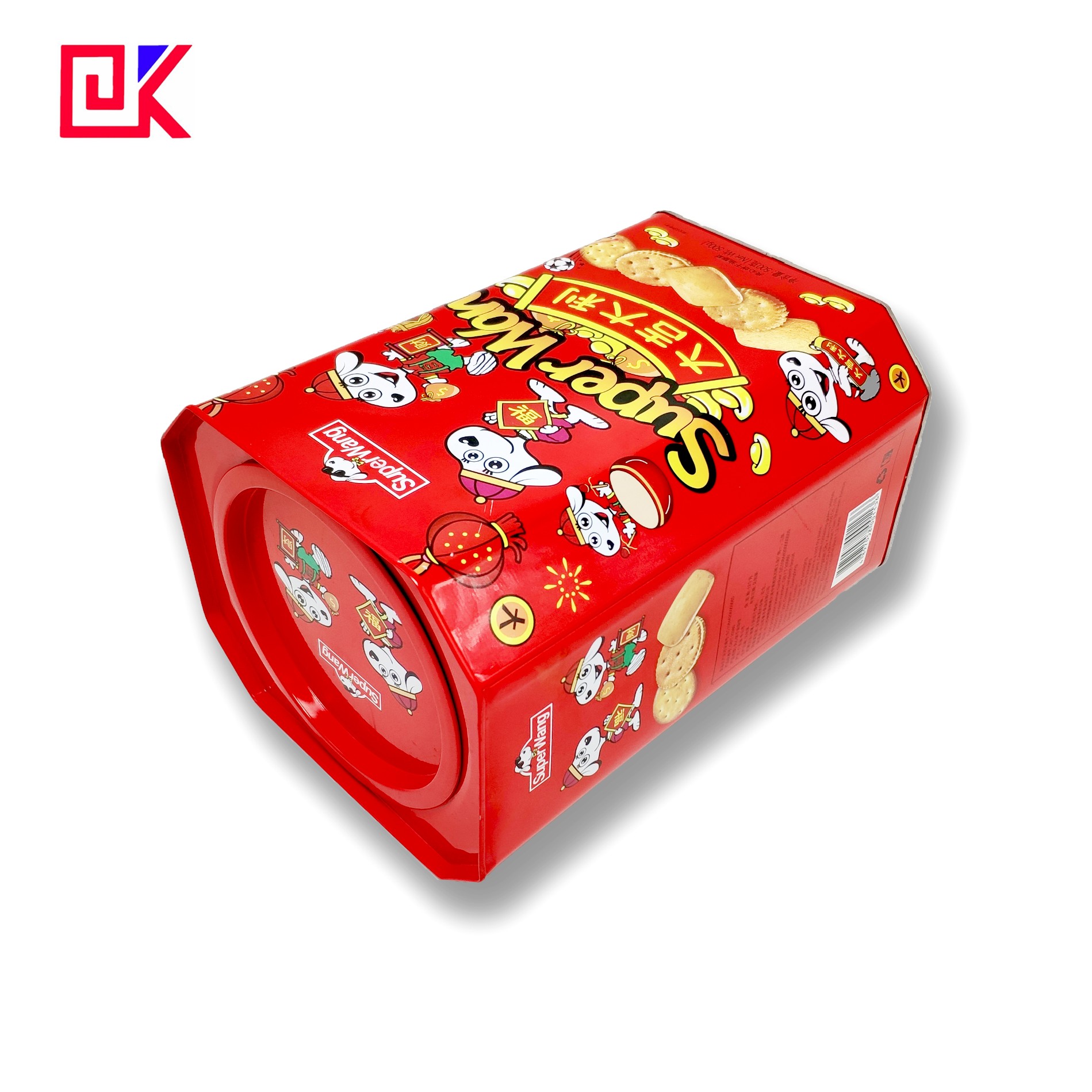 Octagon Shape Biscuit Cookie Tin Box