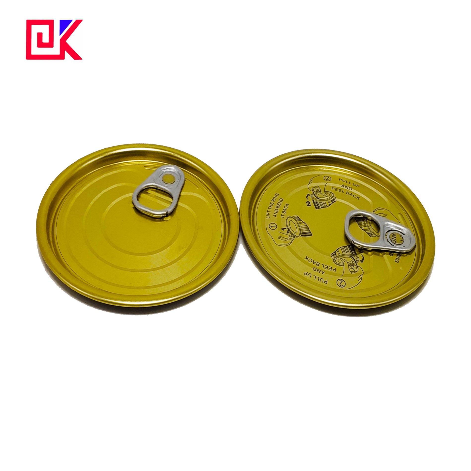 Fish Tins Easy Open End Cap Tinplate Lid