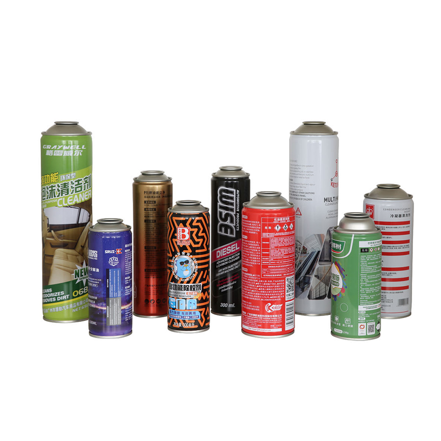 Neck-in Aerosol Empty Tin Can for Industrial Chemicals