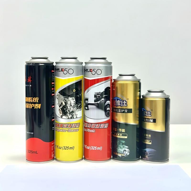 Factory Custom Round Tinplate Cans For Fuel Additive Engine Oil Cleaner Spray Factory Custom Round Tinplate Cans For Fuel Additive Engine Oil Cleaner Spray