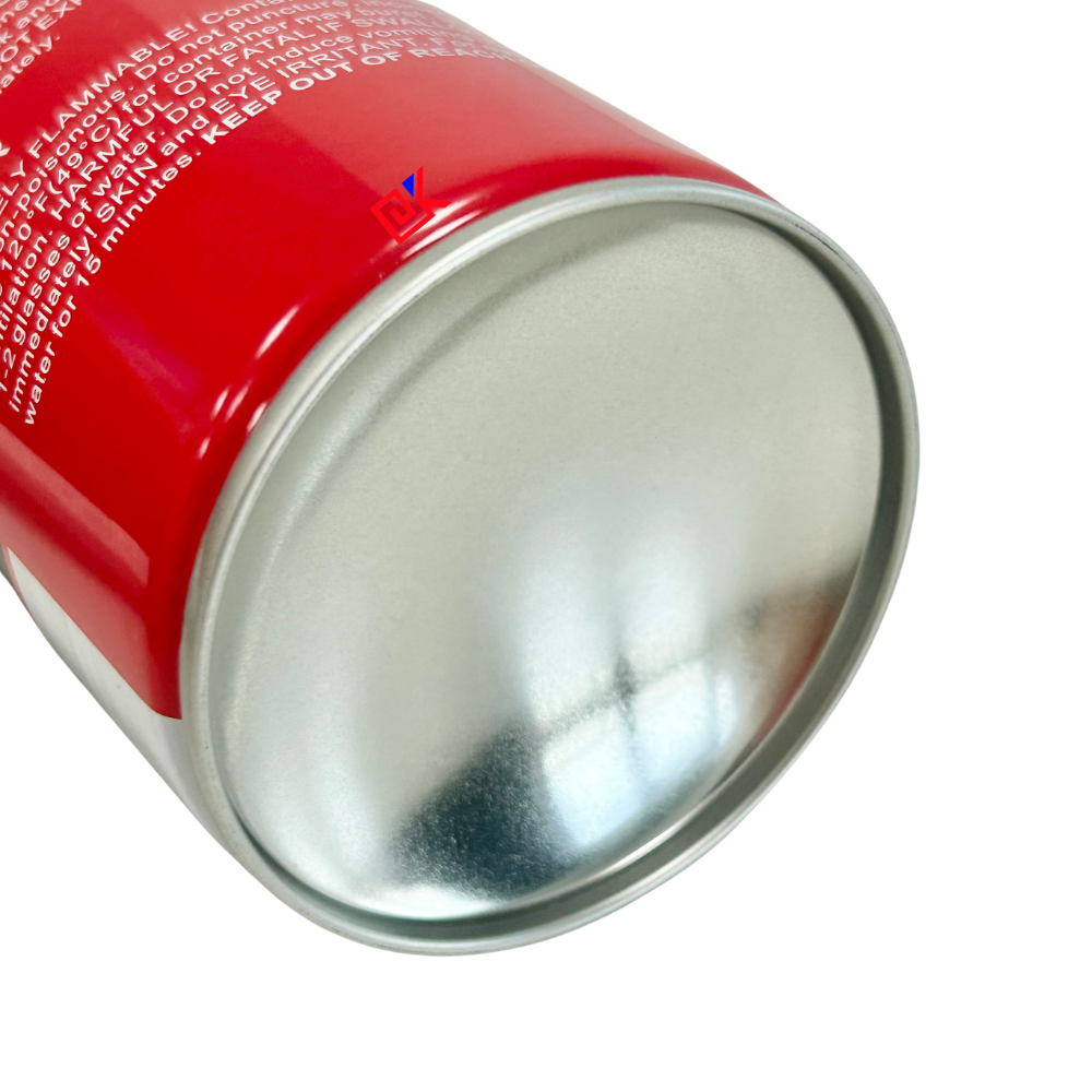 empty tinplate aerosol can