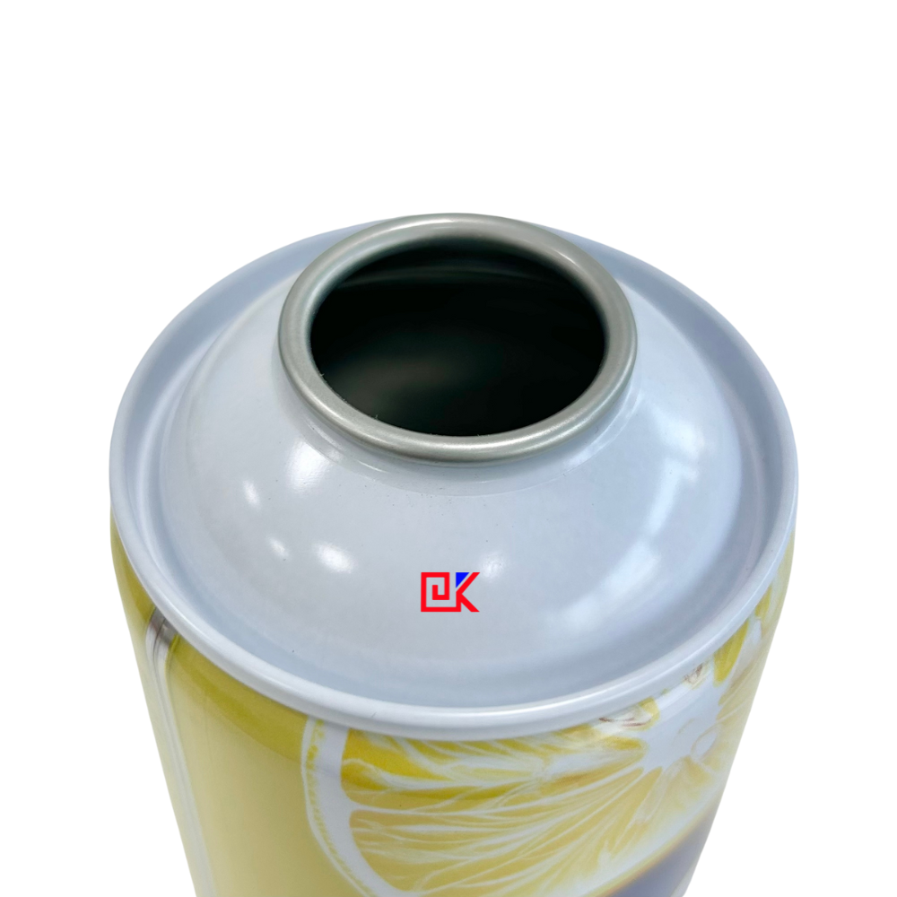 Boîte aérosol vide à col fermé pour produit nettoyant ménager