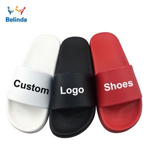 Printed Brand Woman Custom Logo Slide Sandal