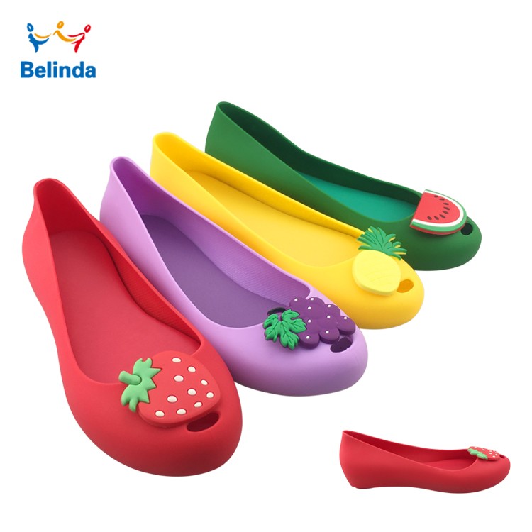Ladies Jelly Flat Colorful Fruit Sandals