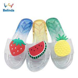 Transparent Female Slippers Fashion PVC Fruit Slides