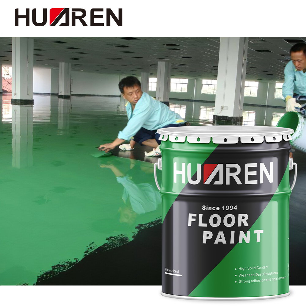 Piso de pintura de poliuretano con acabado semibrillante de alta construcción Huaren