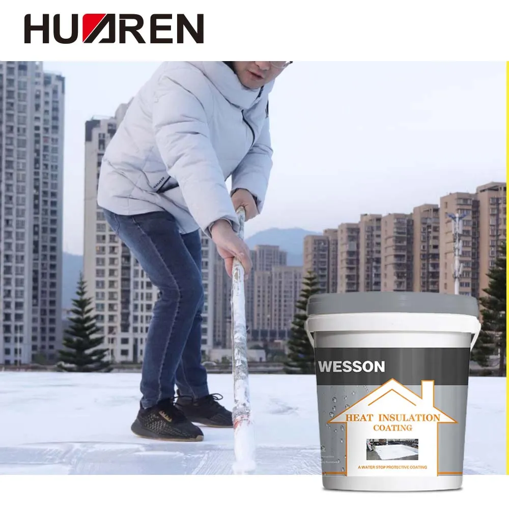 Huaren High Build Semi-Gloss Finish Polyurethane Waterproof Liquid Rubber Roof Coating
