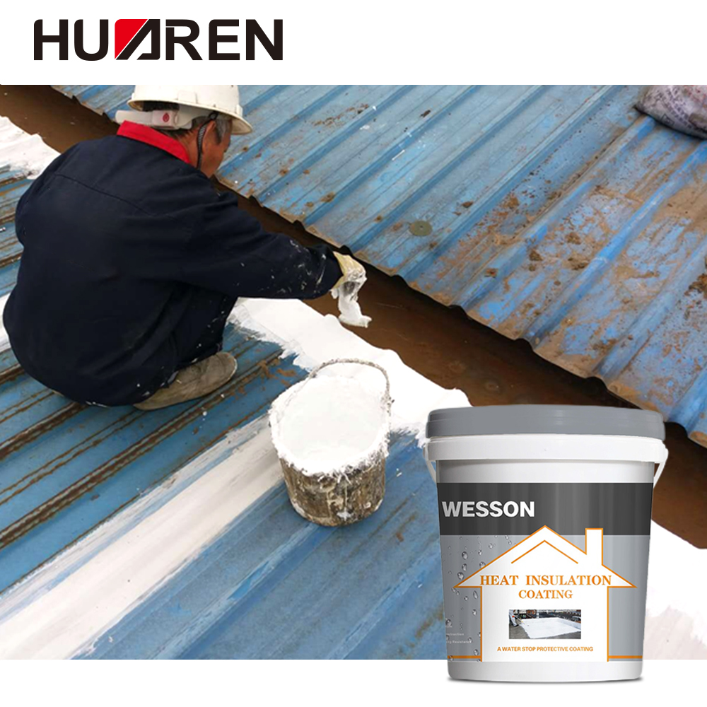 Huaren High Build Semi-Gloss Finish Polyurethane Waterproof Liquid Rubber Roof Coating