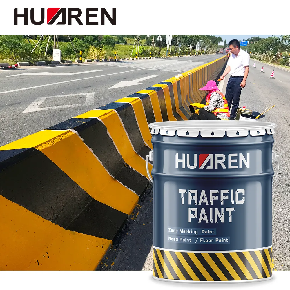 Yellow traffic paint
