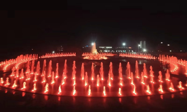 Fontaine de musique de sculpture de lotus du Turkestan