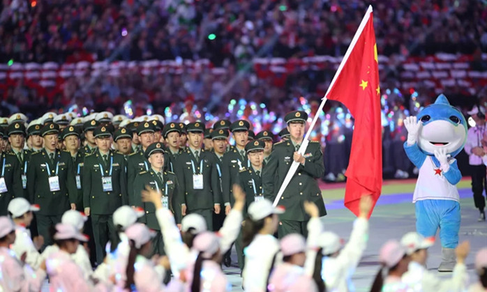 Fântâna muzicală RAINBOWS pentru jocurile militare din Wuhan