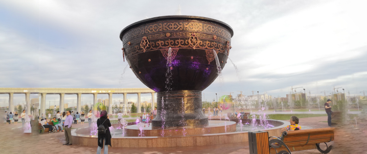 dry deck fountain