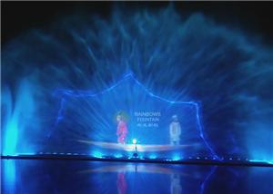 Zewnętrzna projekcja ekranu wodnego 3d