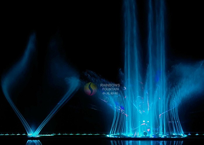 Projekt pływającej muzycznej tańczącej fontanny wodnej