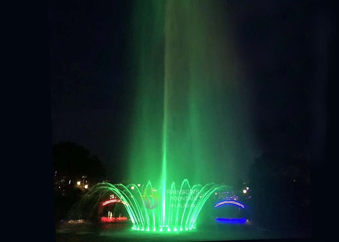 The Singing Fountain With Voice Control and Colored Light