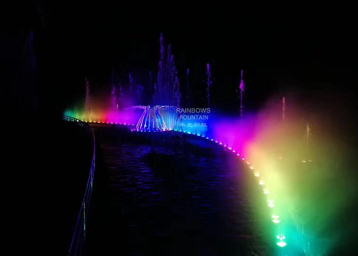 Outdoor Musical Dancing Pool Fountain With Lights