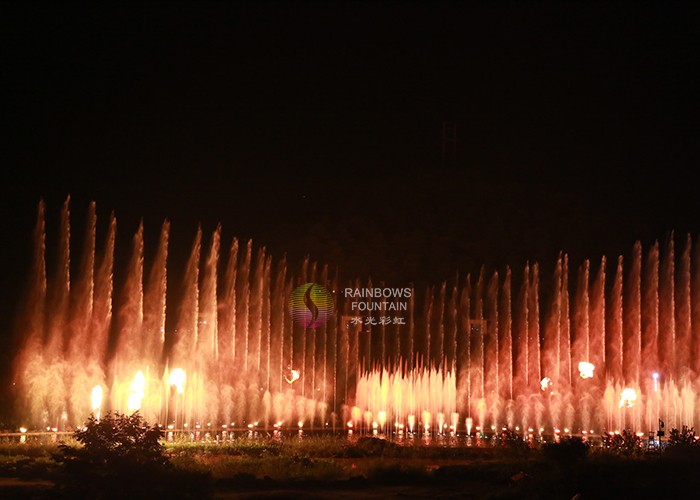 Китай Шоу фонтанов на открытом воздухе с элементами огня и воды, производитель