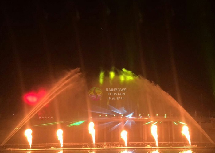 Fire And Water Features Outdoor Fountain Show