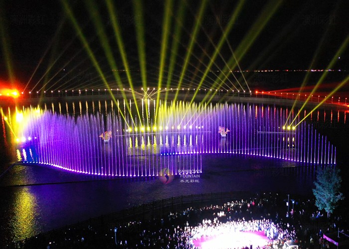 Китай Современный большой открытый светодиодный лазерный фонтан, производитель