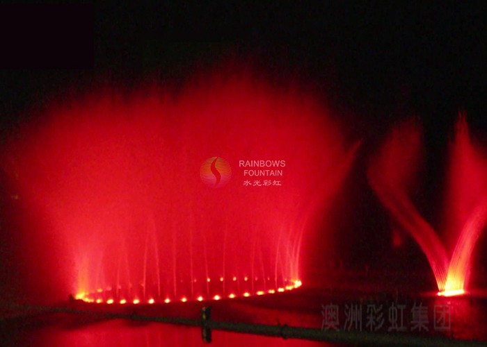 floating lake fountain with led lights