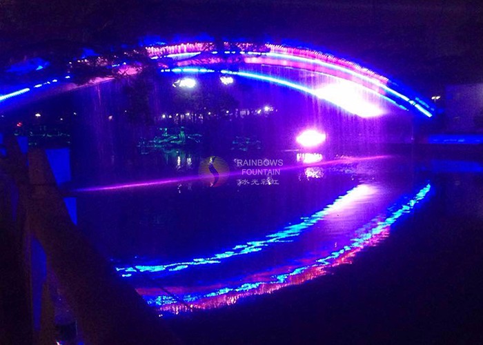 RGB Lights Digital Waterfall Graphical Water Curtain