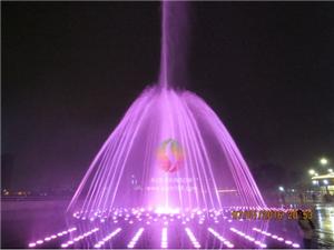 Grande fontana musicale all'aperto a cerchio d'acqua a secco con progetto di illuminazione a LED per Shunde Desheng Center Plaza