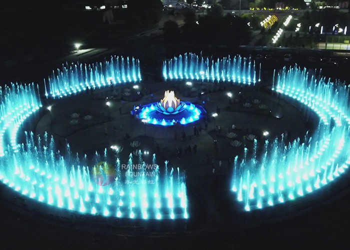 Nowoczesny okrągły projekt fontanny tańczącej