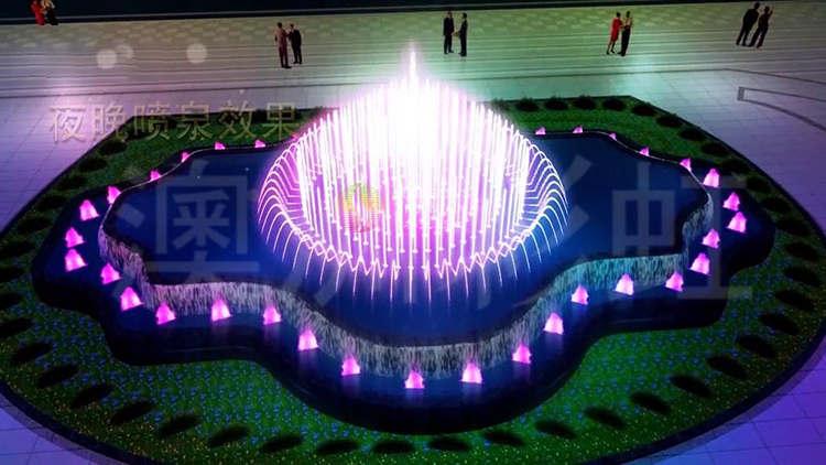 Guangzhou Sofitel Hotel Programmed Water Fountain Waterfall na may Makukulay na LED Light