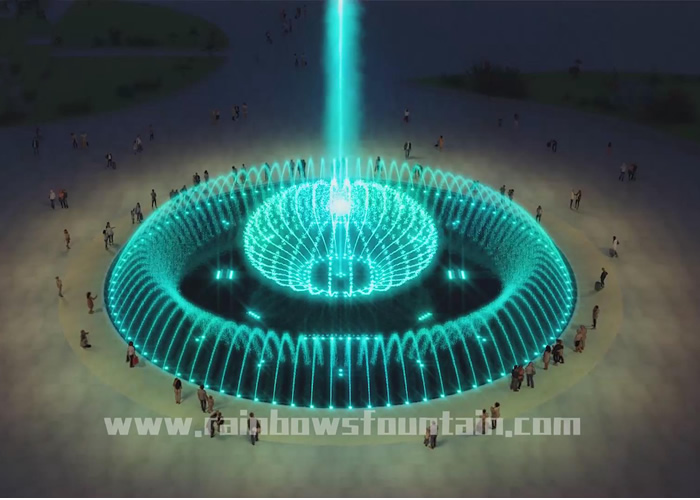 Projekt muzycznej tańczącej fontanny basenowej o średnicy 35 m jest budowany w Arabii Saudyjskiej