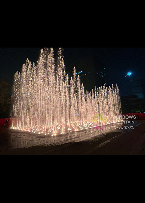 Fântână uscată interactivă dinamică! Rainbows Fountain creează o vitrină vibrantă pentru Guangzhou Science City