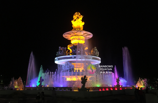 Music dancing water fountain Music dancing water fountain